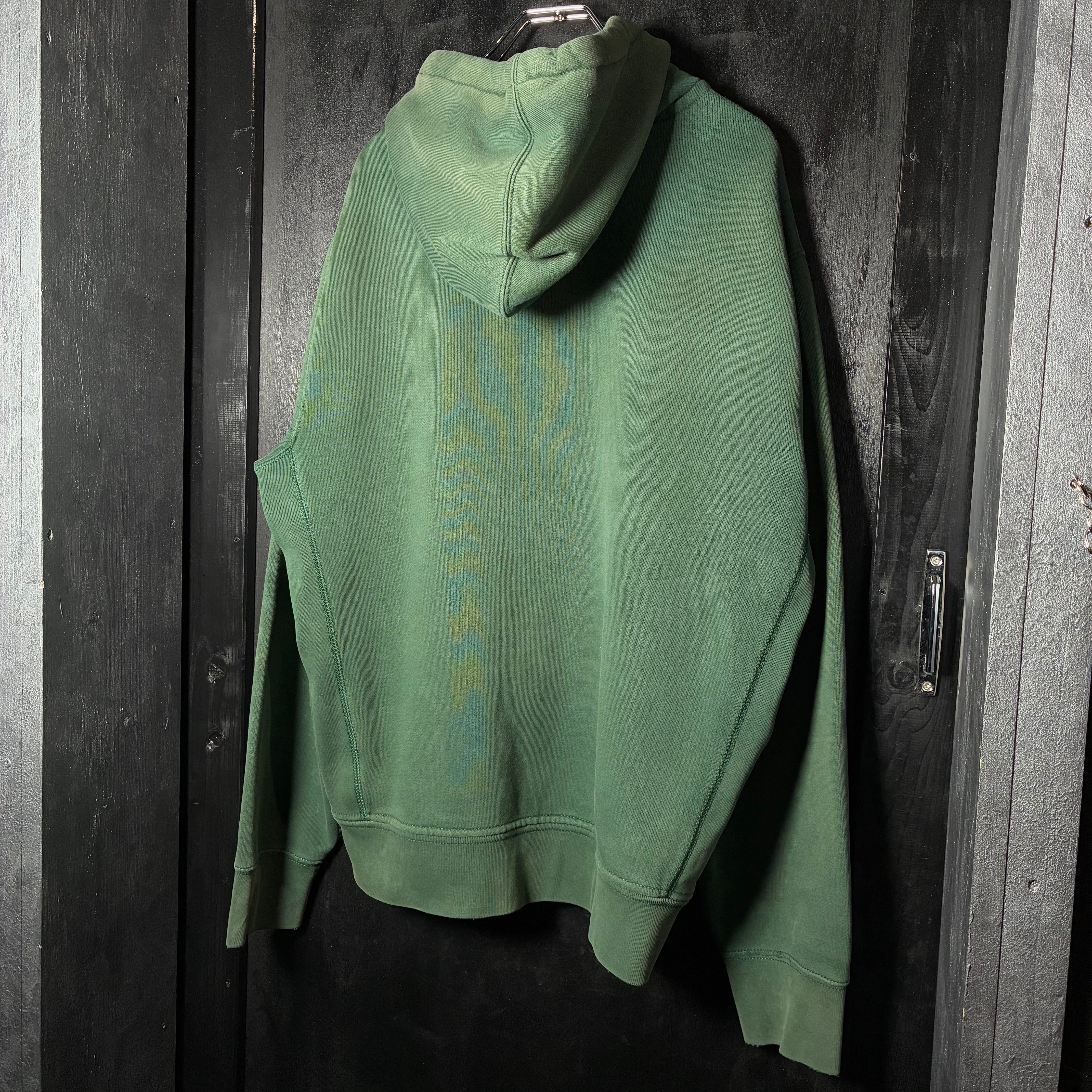 90s POLO RALPH LAUREN ジップパーカー 極上フェード 緑 フード裏