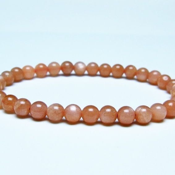オレンジムーンストーン ブレスレット 6mm 一点物 メール便可 [M便 1/10] 111-48561