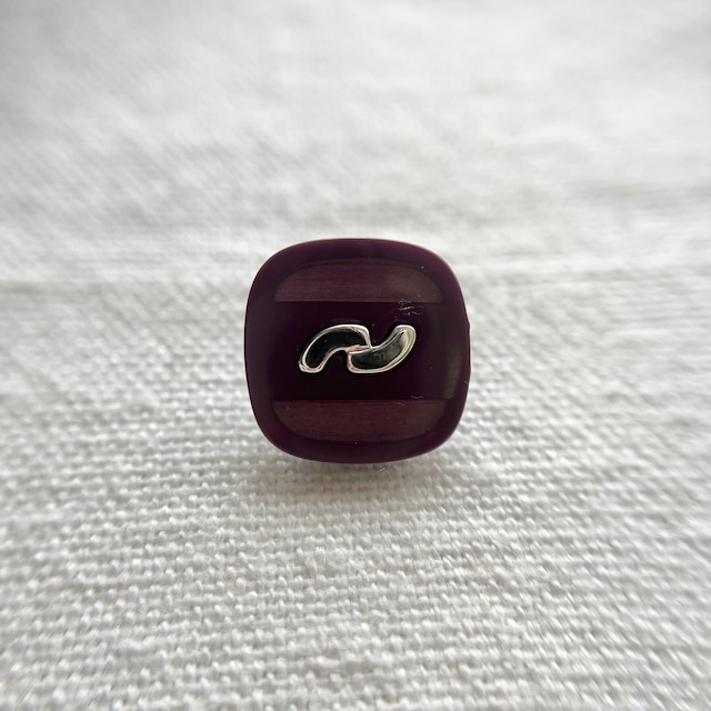 ●『2個セット』スクエア シルバーライン×パープル 14.5㎜