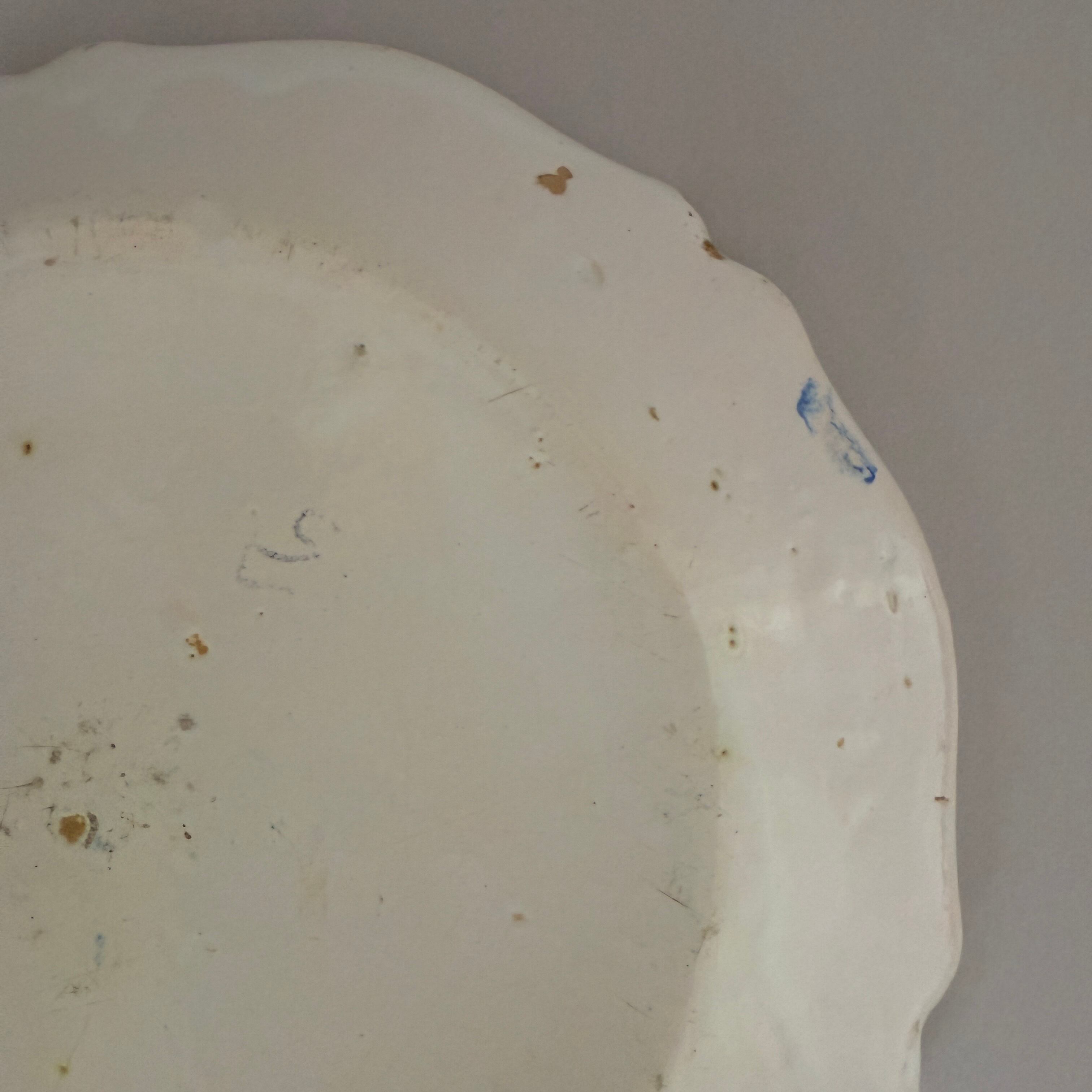 French Faience Plate 18cent./18世紀フランスファイアンスプレート