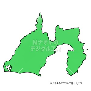 少しゆるい静岡県地図　Shizuoka prefecture map a little loose