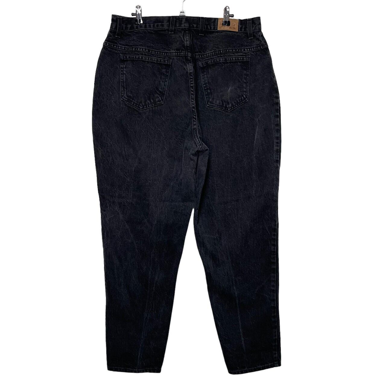 W36×L32】Hunt club ブラックデニムパンツ 革パッチ | 古着屋 W36×L32】Hunt club ブラックデニムパンツ 革パッチ | 古着屋
