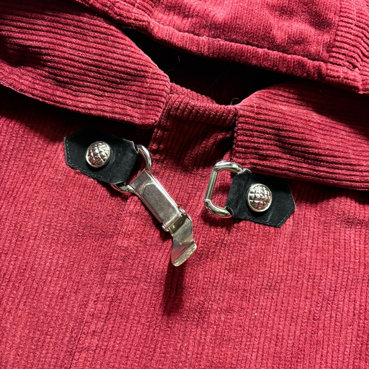 vintage VERSACE JEANS COUTURE red corduroy duffle coat