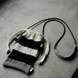 TRICOTÉ / SHEER MINI SHOULDER BAG BLACK
