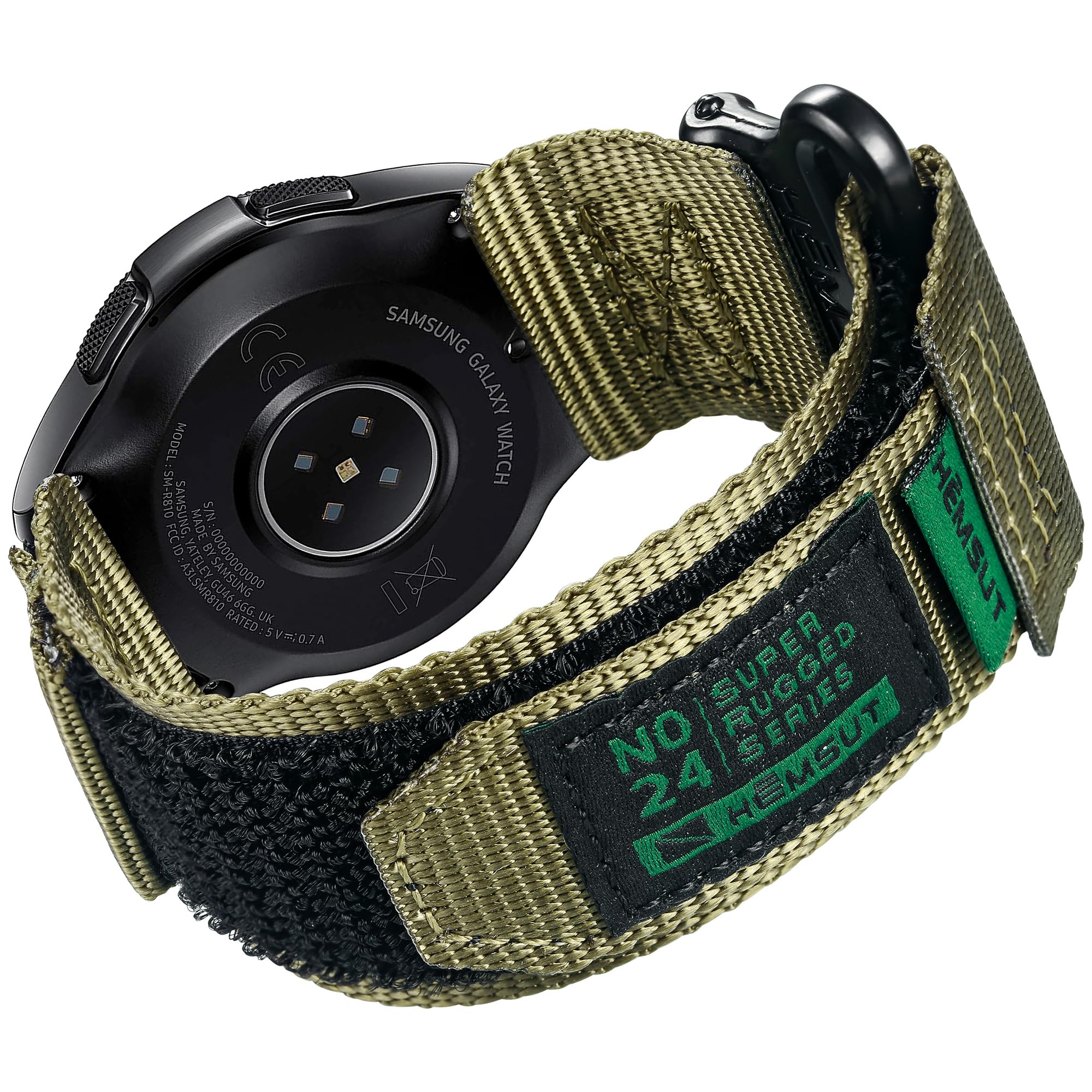 【特価処分】Hemsut Samsung Galaxy Watch Band スマート・ウオッチ交換バンド Samsung Galaxy 44mm 40mm Watch 4/ 46mm 42mm watch 4 Classic/ 45mm Watch 3 に対応 ソフトなナイロン製smart watchバンド 時計ベルト バンド クイックリリース 耐久性 触り心地良い