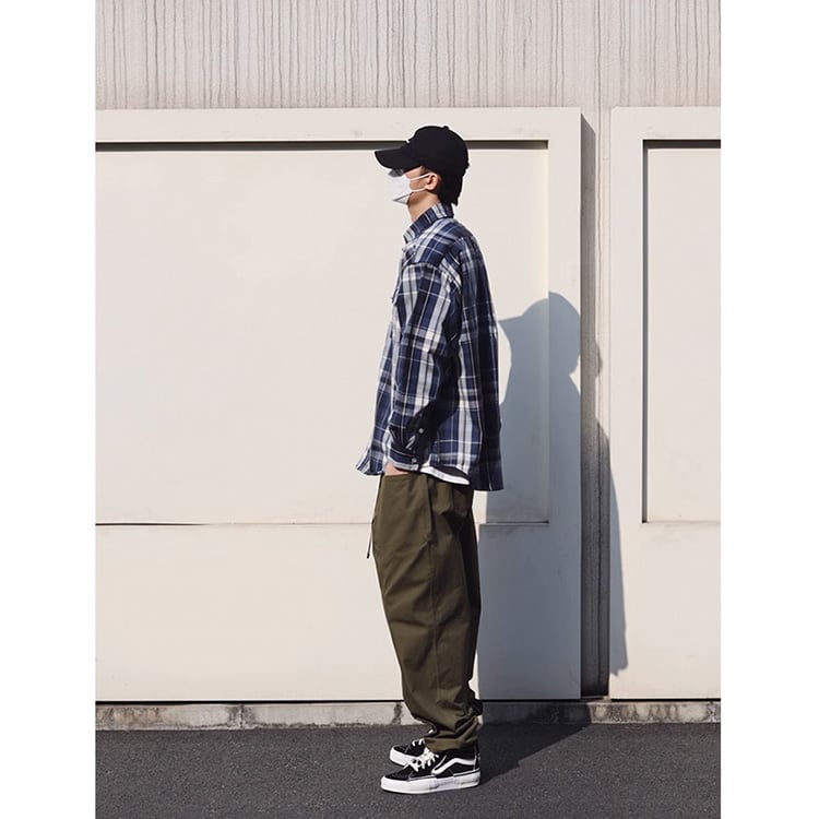 ★CUSTOM WOVEN PLAID POCKET SHIRT　　　A0785