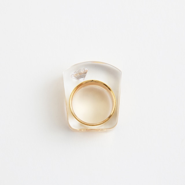 JUTIQU／Essence Ring 3_1 pearl organic ring_Black