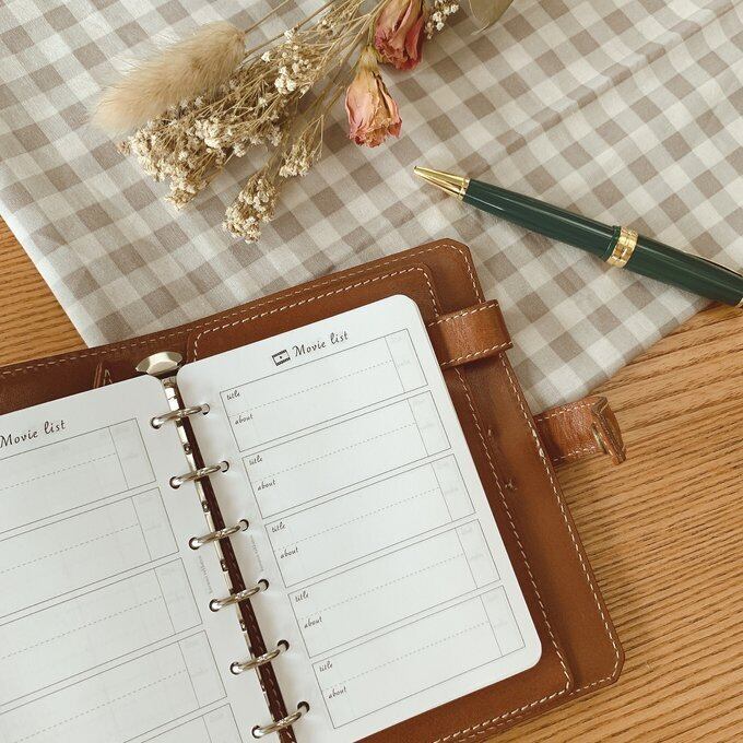 ミニ6穴サイズ/movieリストリフィル