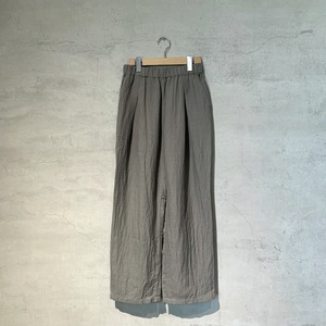 【evam eva】linen silk tuck pants/E251T129