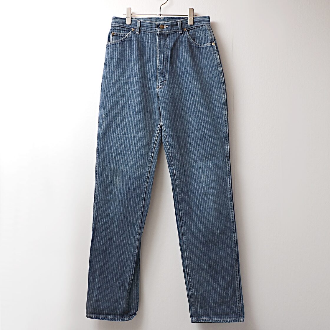80s LEE リー 305 usa製 ストライプ デニム パンツ 古着 used size14 