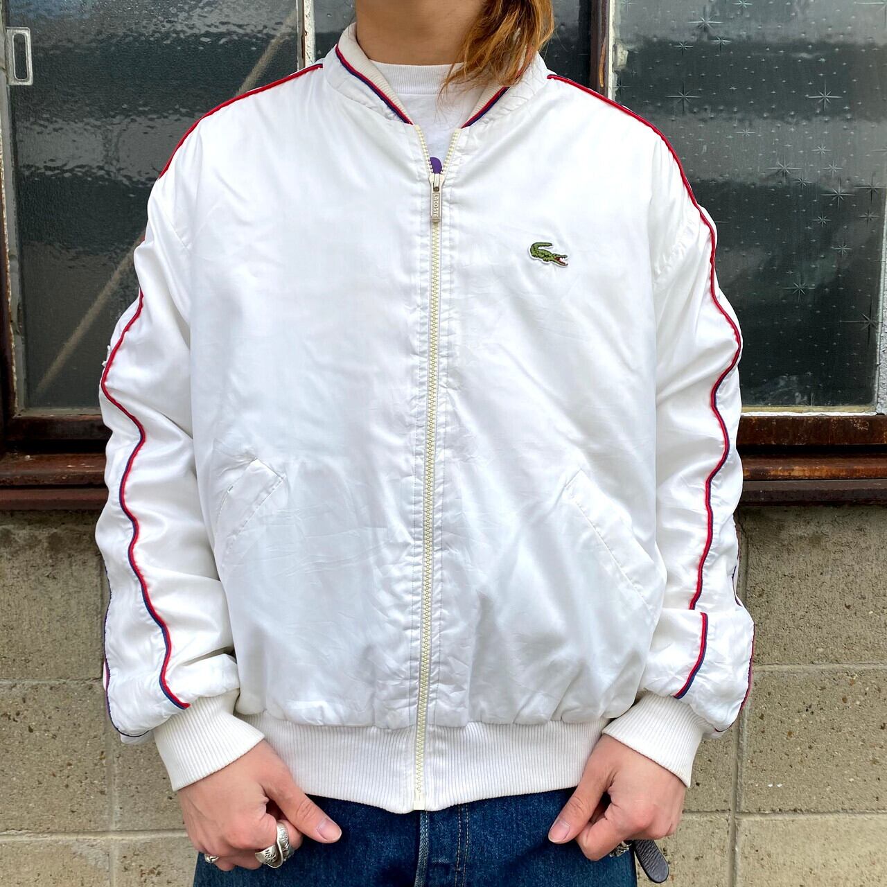 70年代 フランス製 LACOSTE フレンチラコステ ポリエステルブルゾン