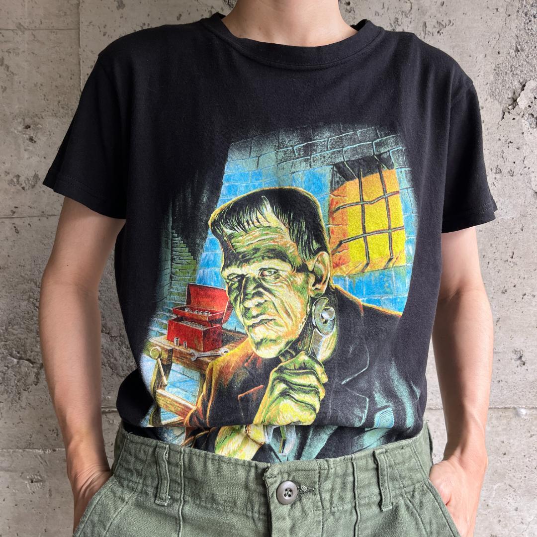 AT1】 Tシャツ 映画 ムービーT フランケンシュタイン イラスト AT1】 Tシャツ 映画 ムービーT フランケンシュタイン イラスト