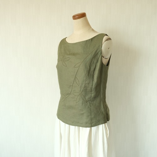 麻ノースリーブ