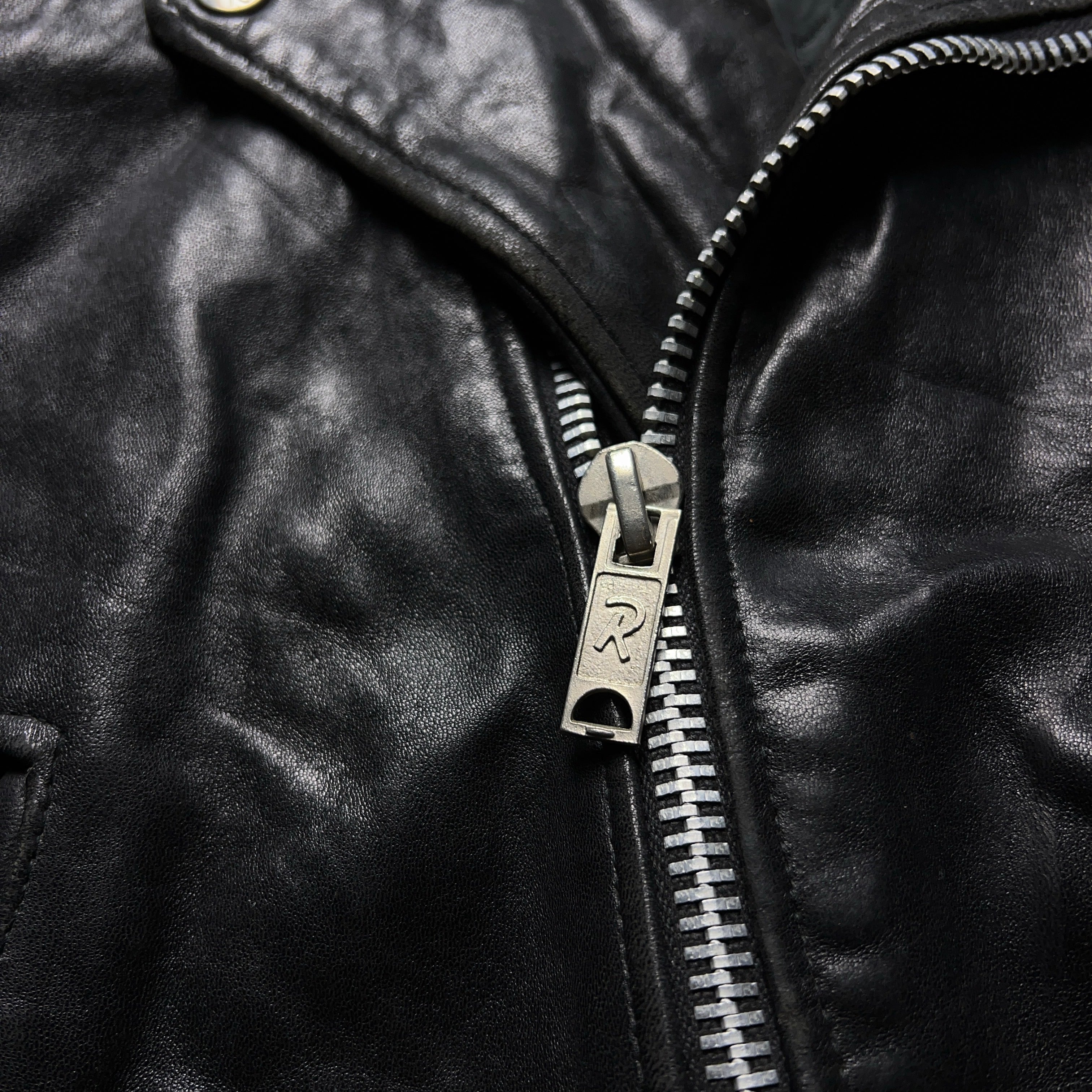 Lamb Leather Double Riders Jacket Black シープスキン Lamb Leather Double Riders Jacket Black シープスキン
