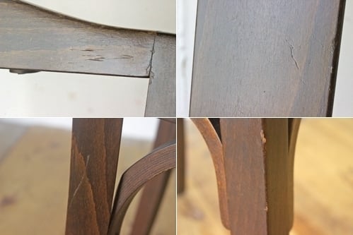 レトロ ダイニングチェア 椅子 木製 合皮 レザー こげ茶 ヴィンテージ レトロ ダイニングチェア 椅子 木製 合皮 レザー こげ茶