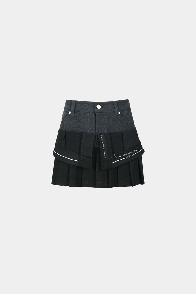 [ANDERSSON BELL] INSIDE OUT PLEATS SKIRT apa844w(BLACK) 正規品 韓国ブランド 韓国通販 韓国代行 韓国ファッション ANDERSSONBELL アンダーソンベル 日本 店舗