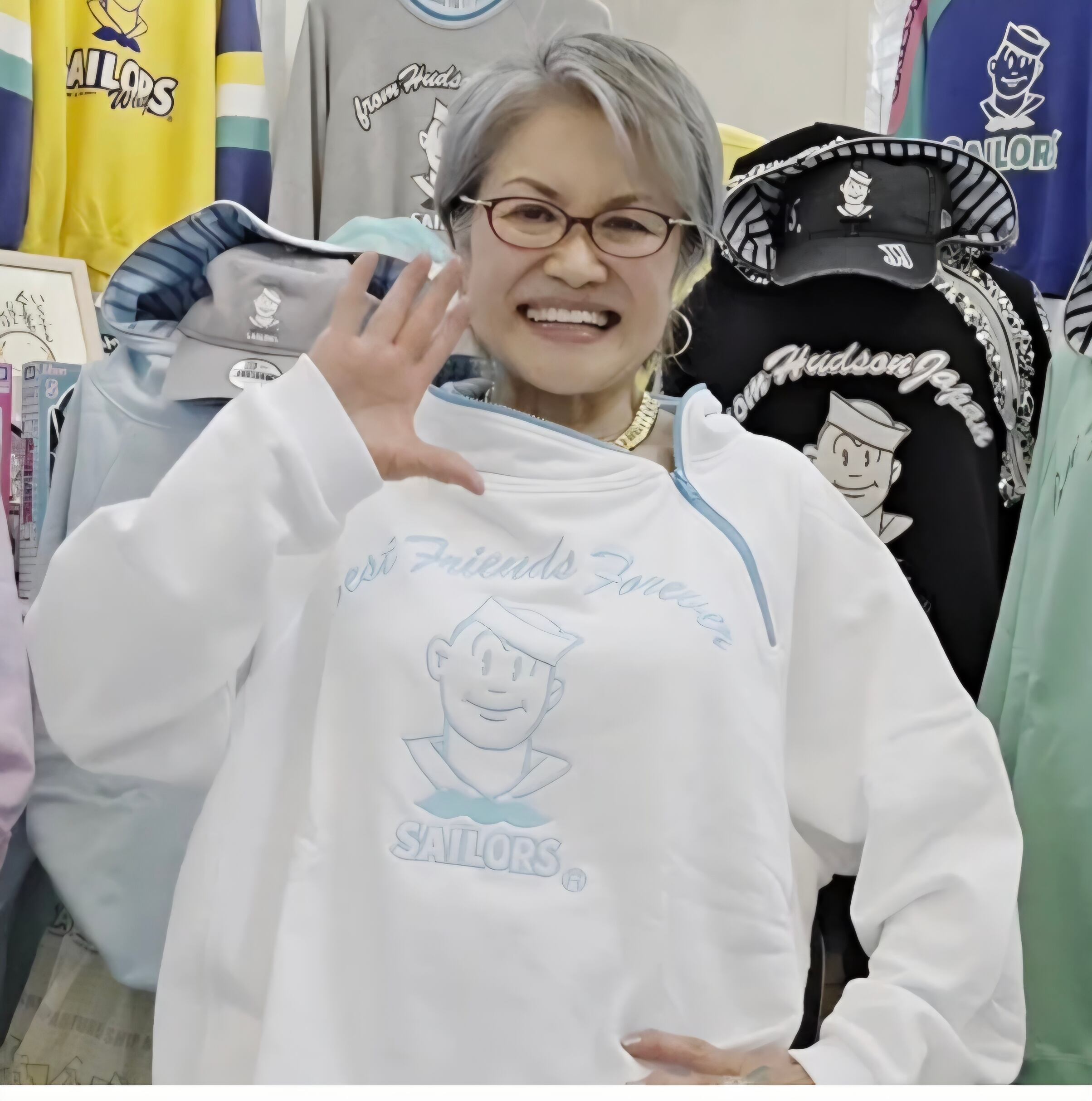 SAILORS セーラーズ　モジモジくんビッグパーカー　レディース　ミント モジモジくんBIGパーカー ベビーブルー 【メンズ】size | セーラーズ