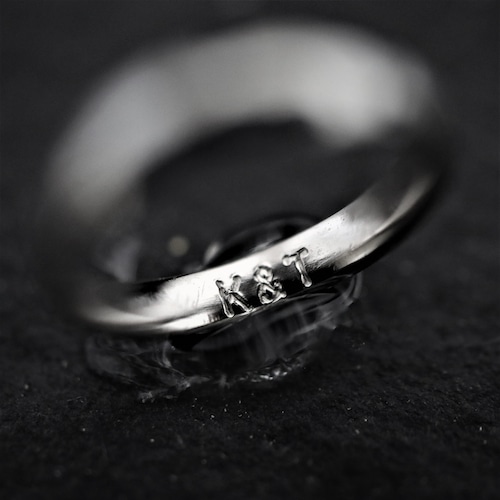 【オーナー用単品】『イニシャル刻印 Love』甲丸 マリッジリング SV925