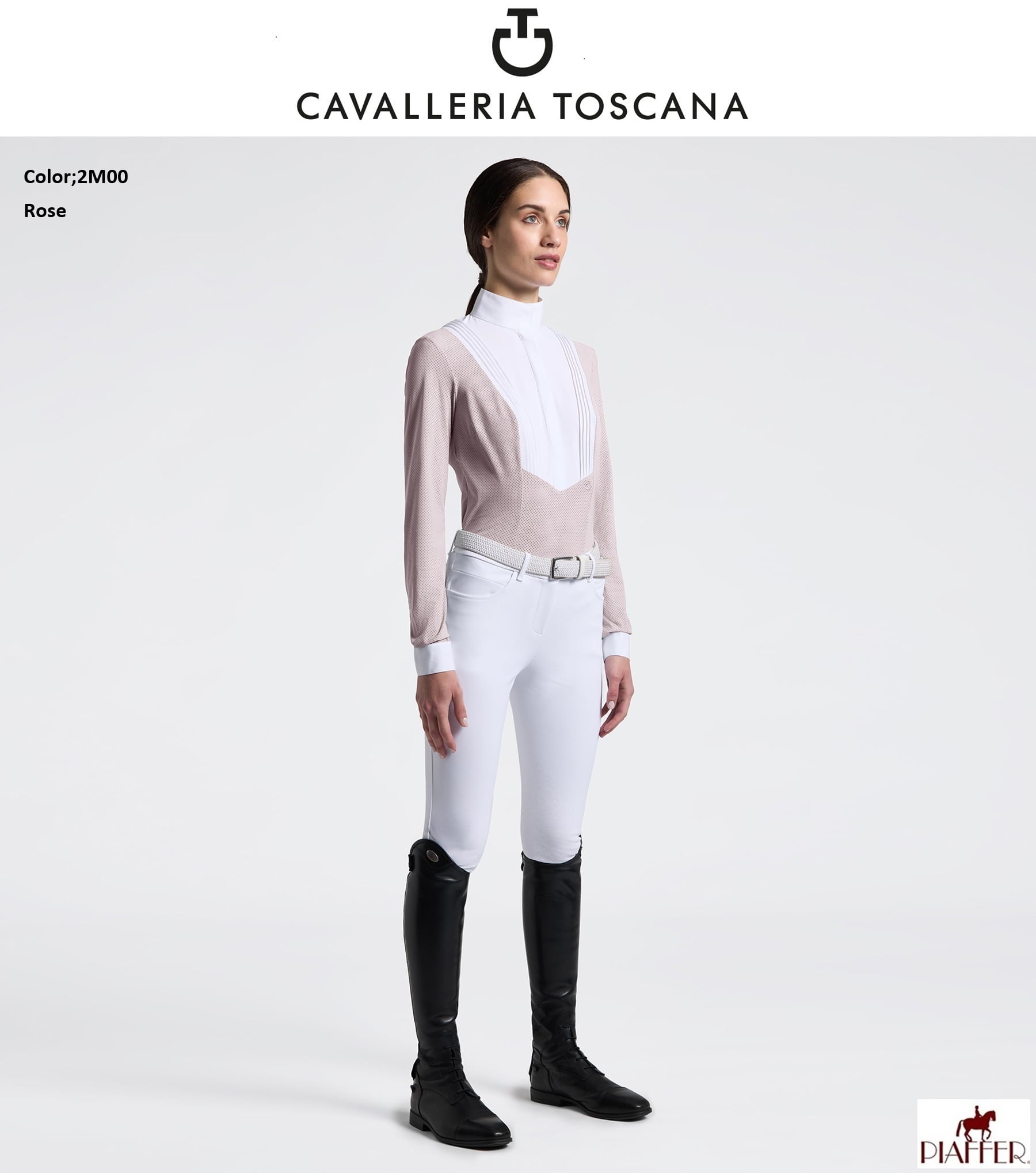 【未使用】CAVALLERIA TOSCANA カヴァレリア トスカーナ Frame LINE 競技用 ショー ライディング シャツ ロングスリーブ M 乗馬 馬術 000000004289_P5fn19o.jpg