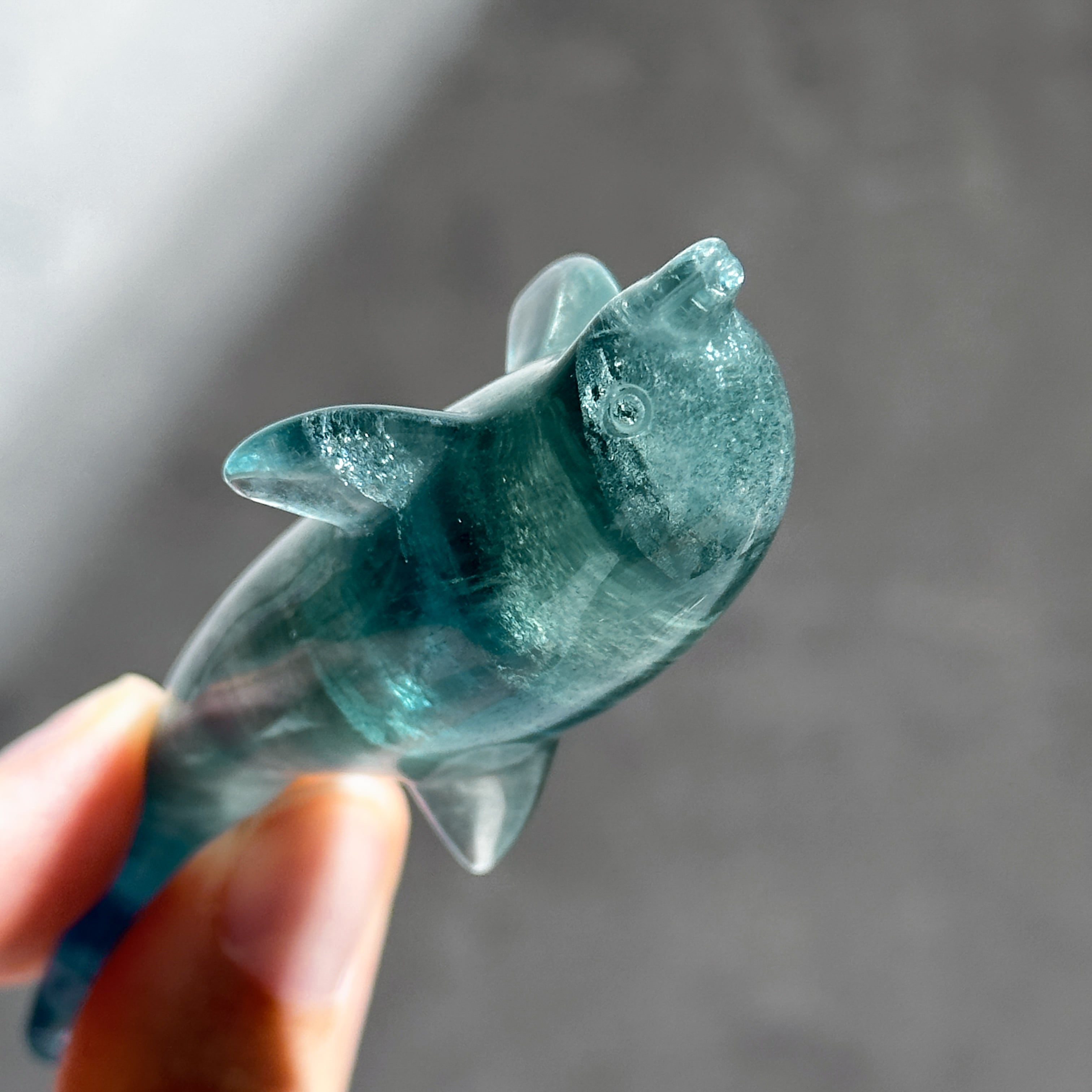 レインボーフローライト イルカ43◇ Fluorite ◇天然石