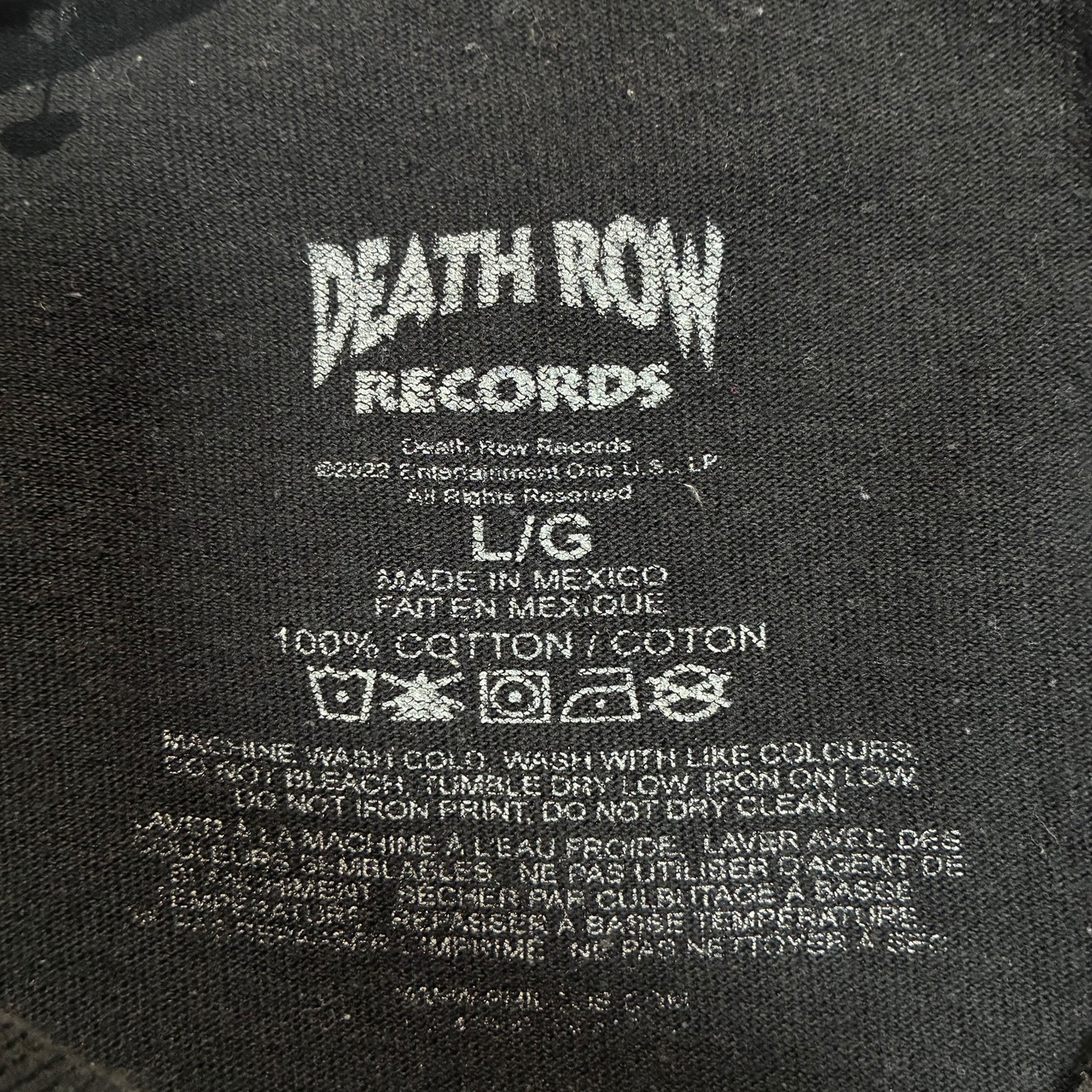DEATH ROW RECORDS Tシャツ ローライダー ウェッサイ 黒