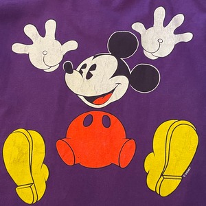 【Disney】90s USA製 プリント Tシャツ ミッキーマウス 3X オーバーサイズ ゆるだぼ ディズニー US古着 アメリカ古着