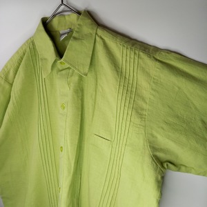 KIKE　ヴィンテージ　キューバシャツ　半袖　ペールグリーン　ユーロ古着　38