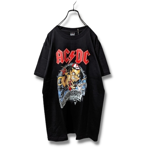 ACDC　バンドT　新品　ブラック　バックプリント　ロゴ　BC143