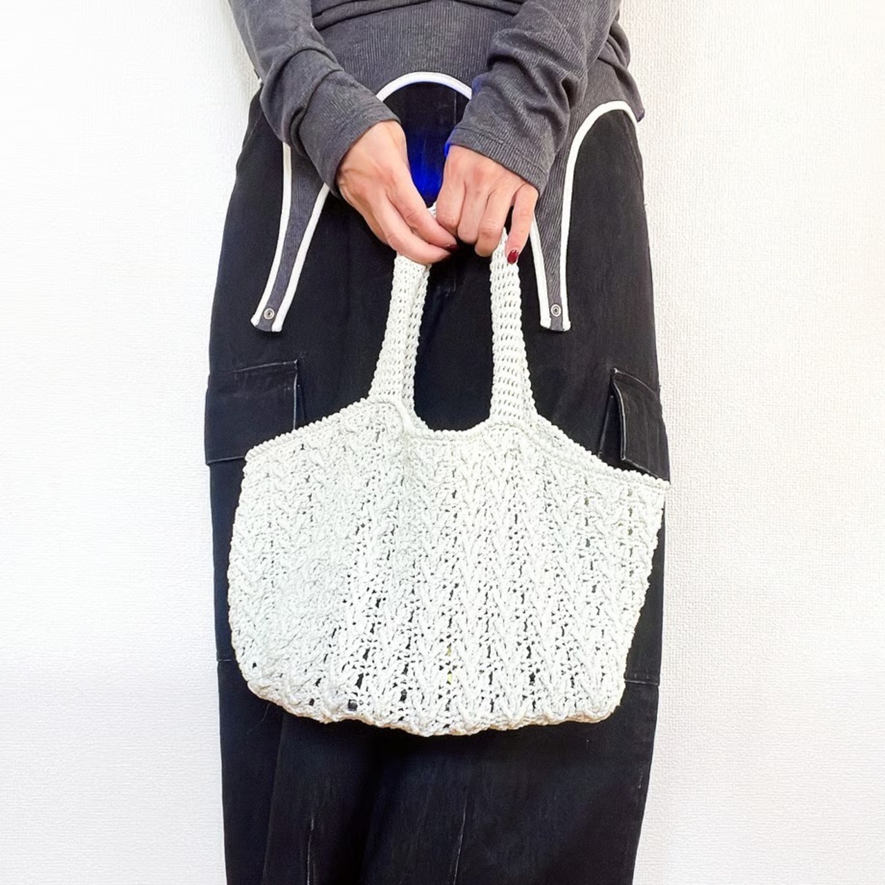 [Pattern] ヘリンボーントートバッグ