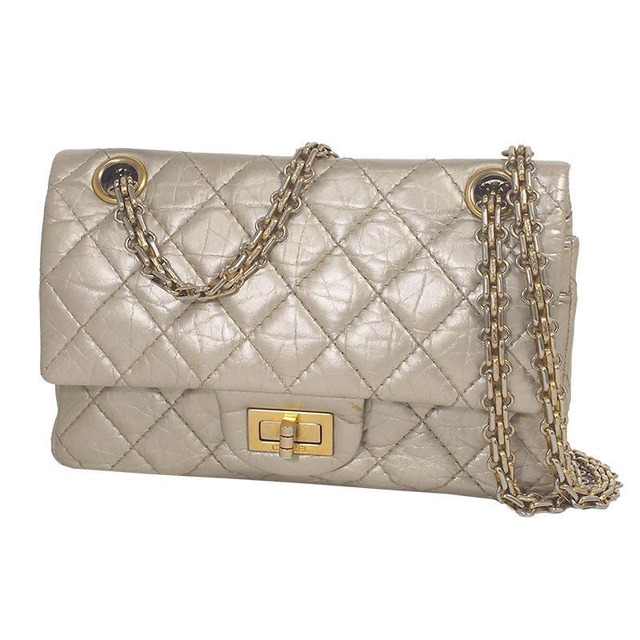 シャネル CHANEL 2.55 ミニ マトラッセ Wフラップ チェーン ショルダー 