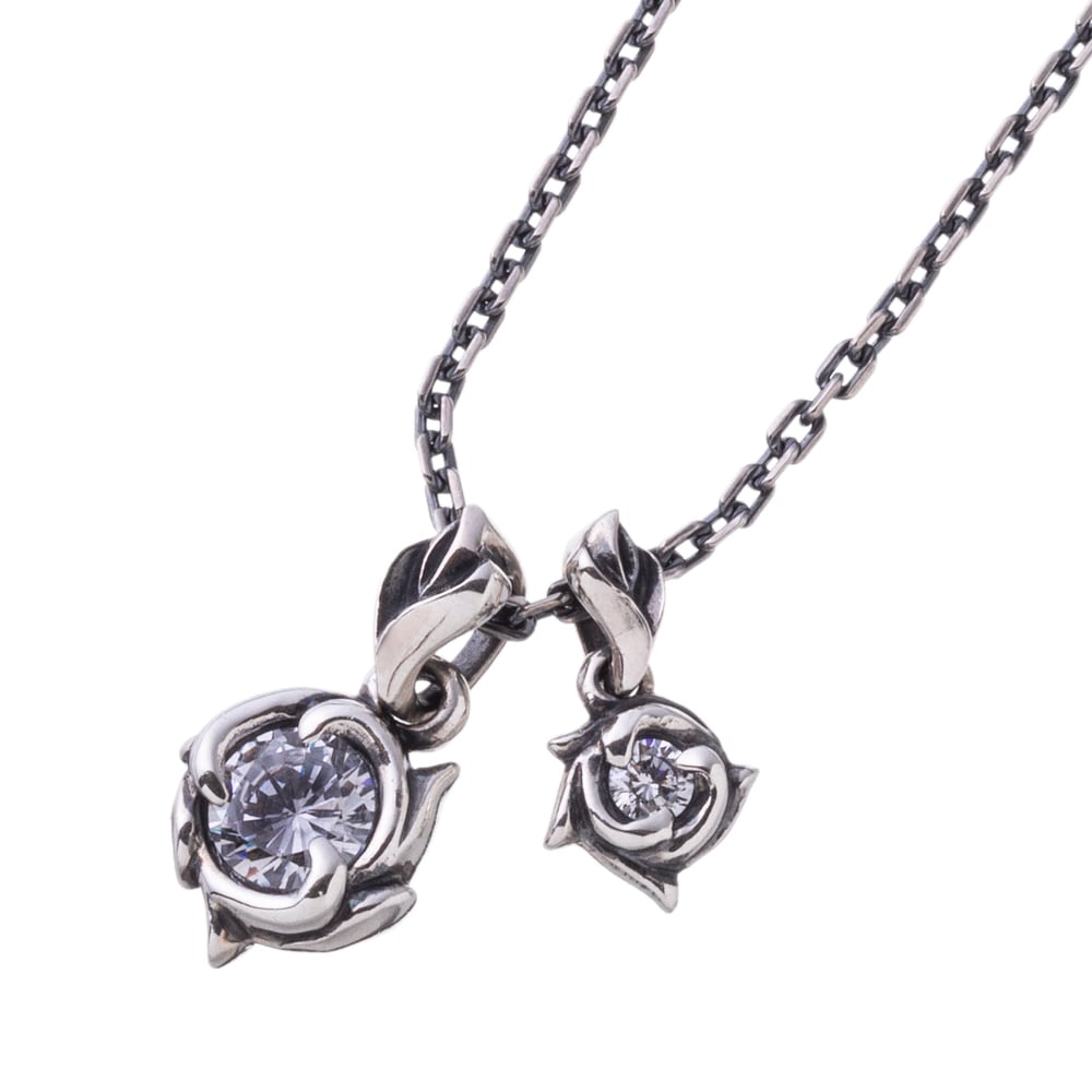 ツインフローラルペンダント ACP0327 Twin floral pendant シルバー