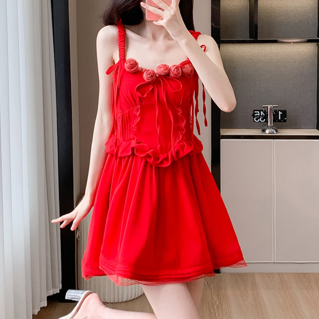 ローズリボンワンピ*Z299 | cherie ange ローズリボンワンピ*Z299 | cherie ange