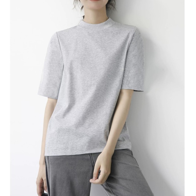 【ハイネック半袖Tシャツ 】P00349