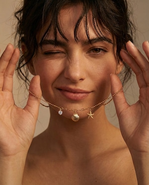 316L Shell & Starfish Charm Necklace