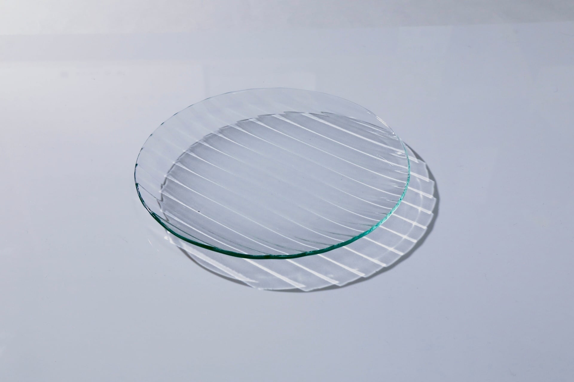 昭和型ガラス「モール」　皿　円形　中（Φ150mm）