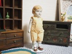 古い日本製ビスクドール 山城柳平商店 薄オレンジ服 画像3