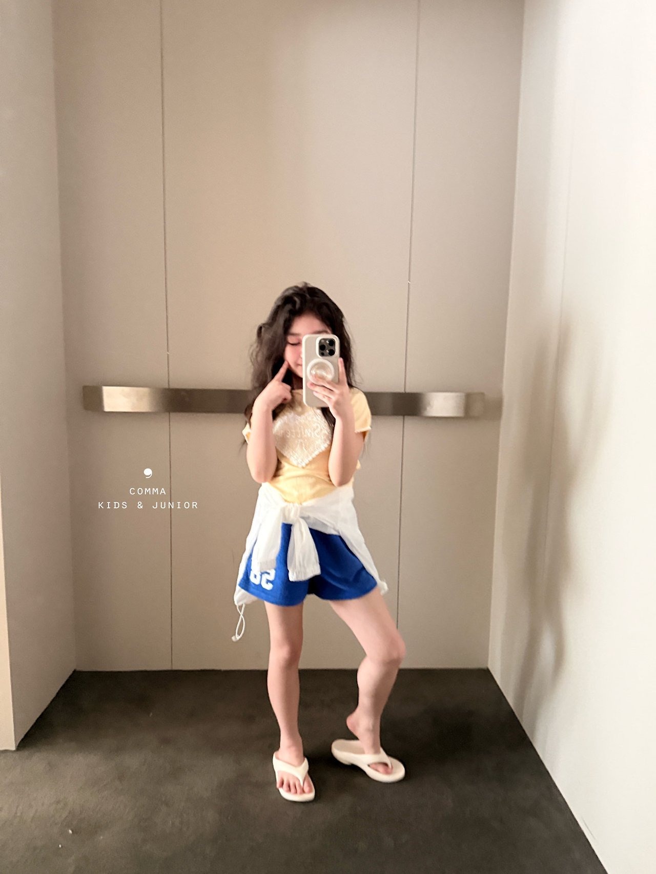[COMMA] Heart Lace Tee (160/170) / [콤마] 하트레이스티 (160/170)