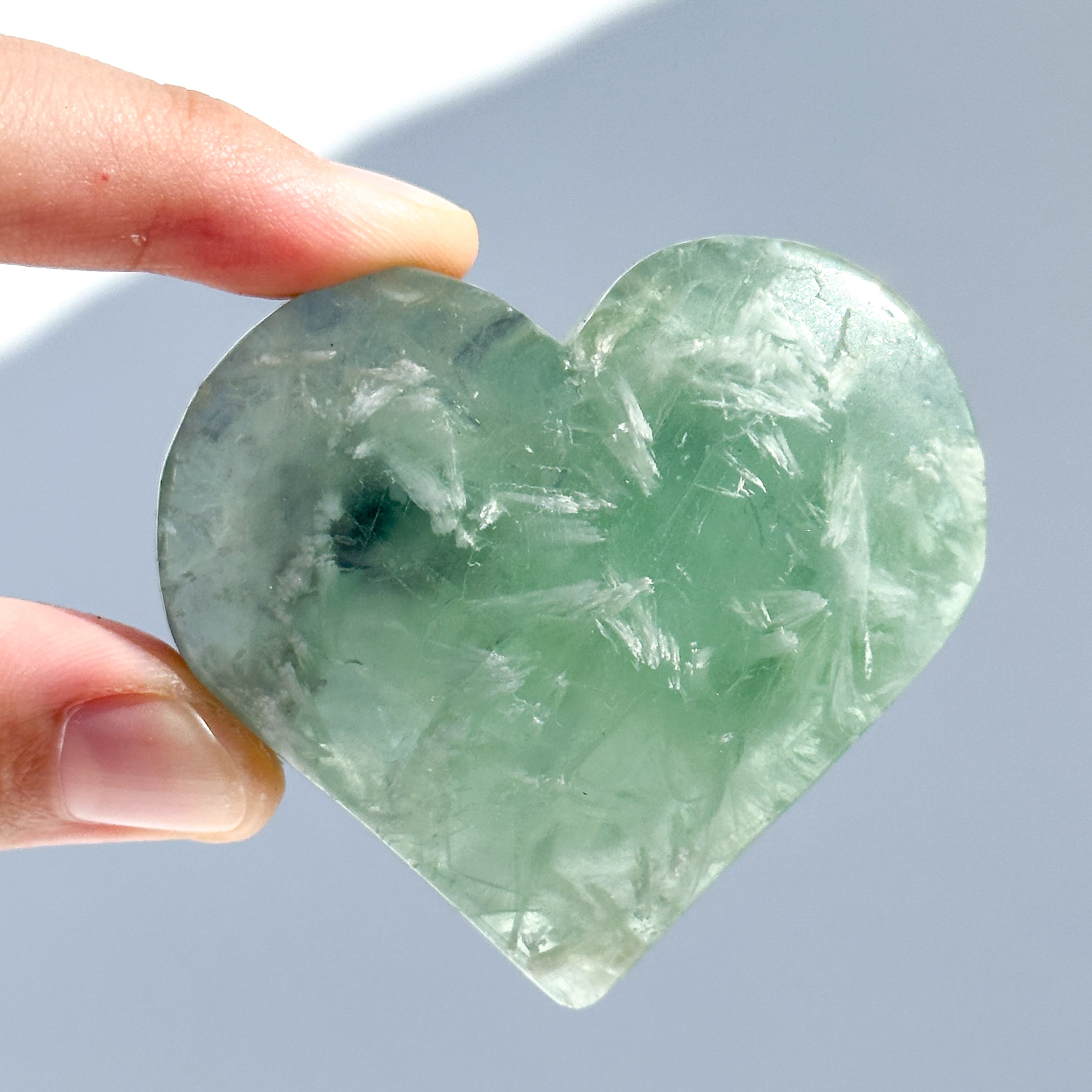 エンジェルフェザーフローライトハート 34◇ Angel Feather Fluorite
