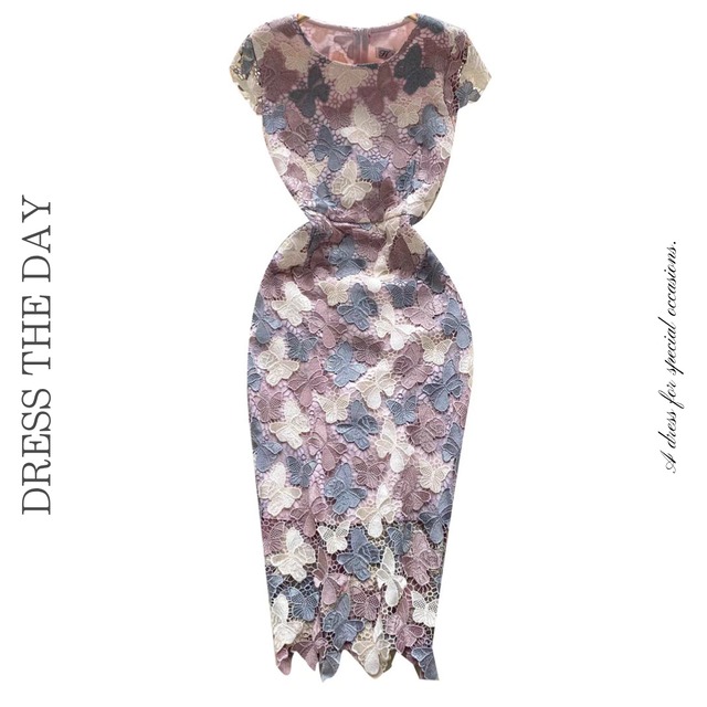 バタフライレースドレス D0295