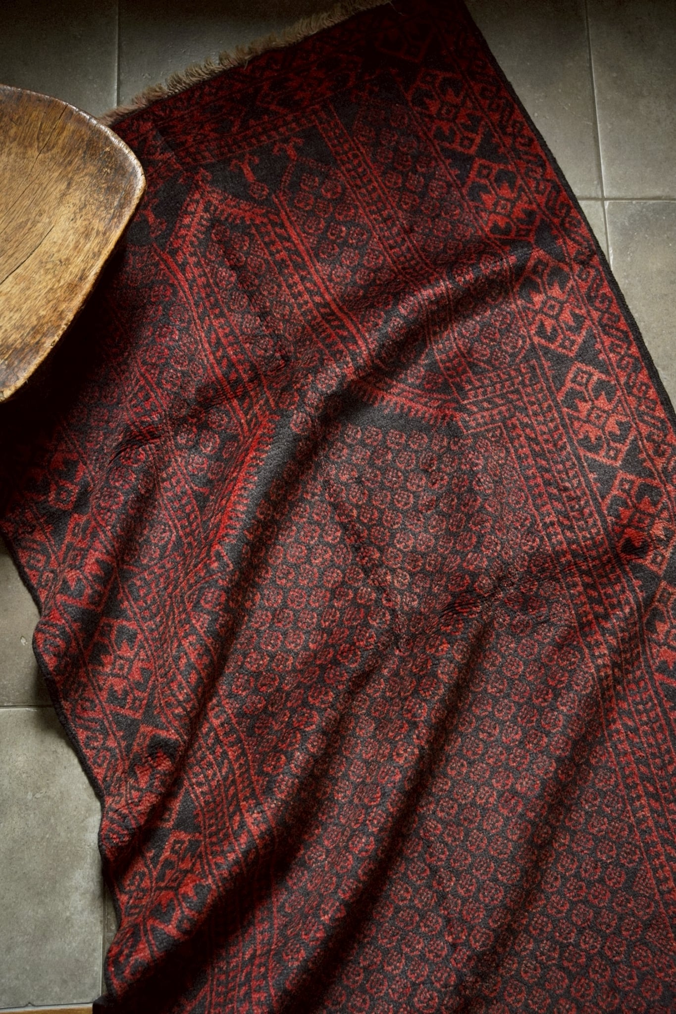 1637-Vintage Baluch prayer rug