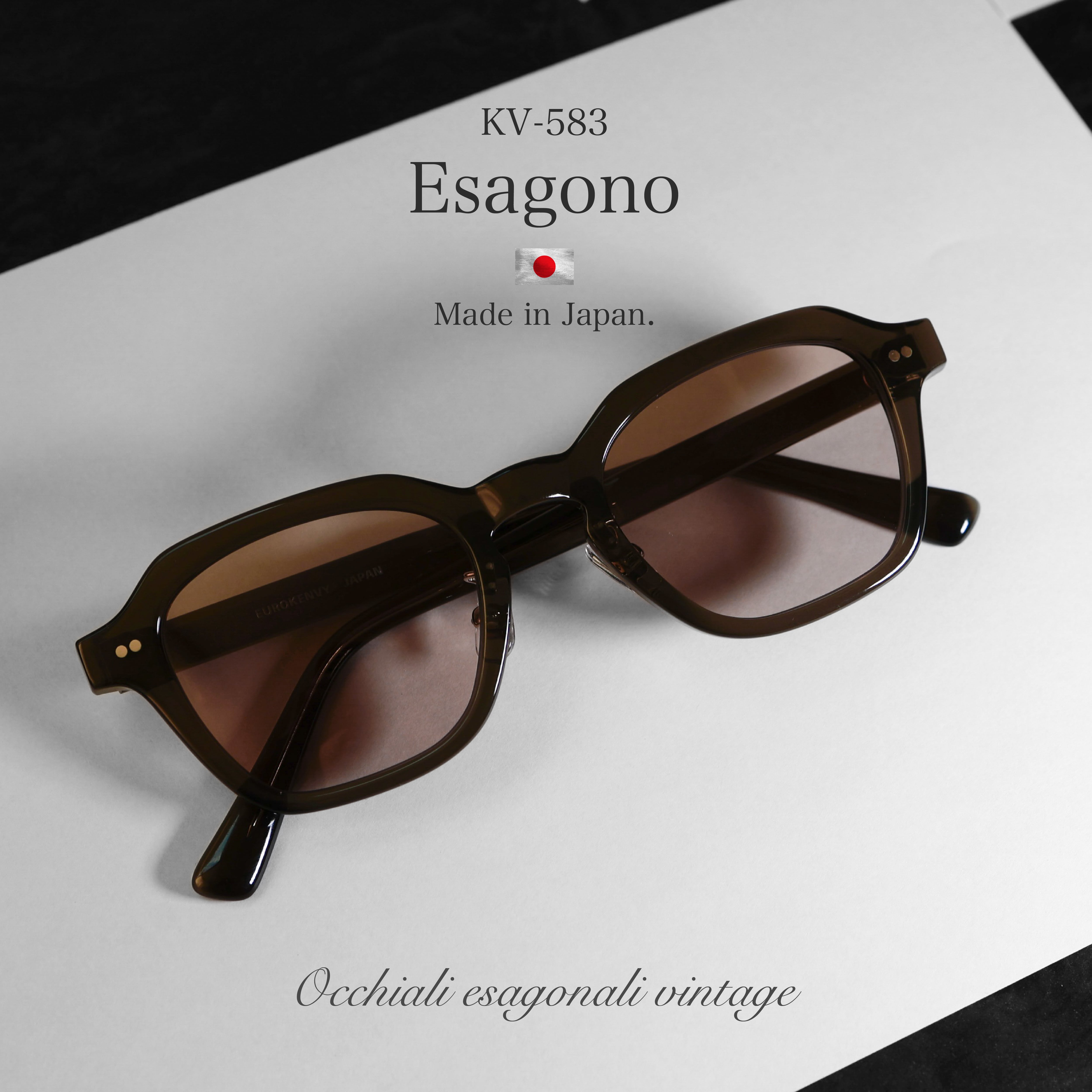 【KV-583】Esagono Eyewear【即日発送】【レザーケース付き】