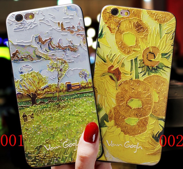 ファン ゴッホ 絵画 iPhoneケース 雨空の干し草の山&向日葵 iPhone11 