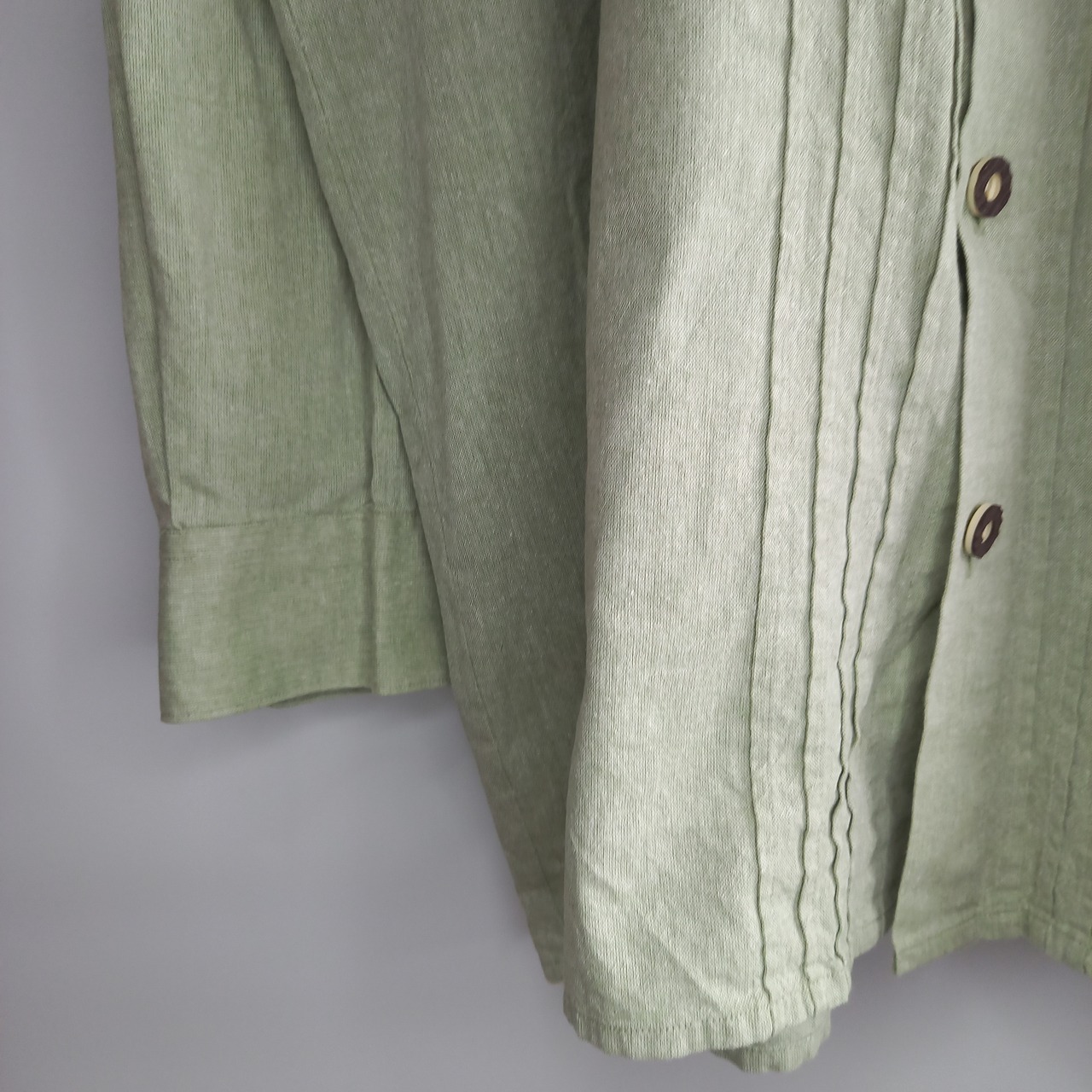LANDHAUS　コットン　チロリアンシャツ　ドイツ古着　ミントグリーン　45
