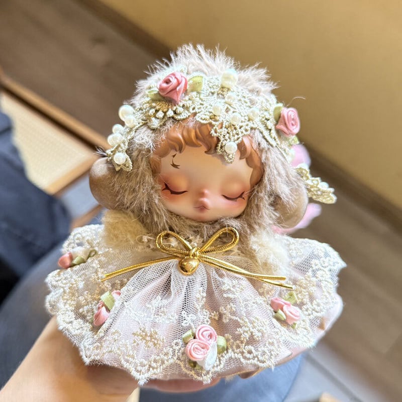 スカルパンダ プリンセスドレス レース花の装飾ワンピース+フラワー