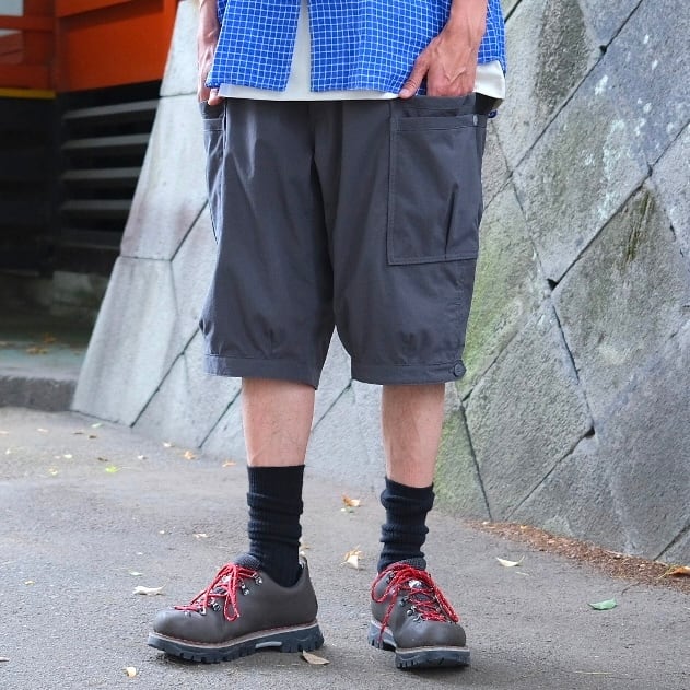 SASSAFRAS(ササフラス) / Overgrown Pants 1/2 Nylon -Charcoal- (SF