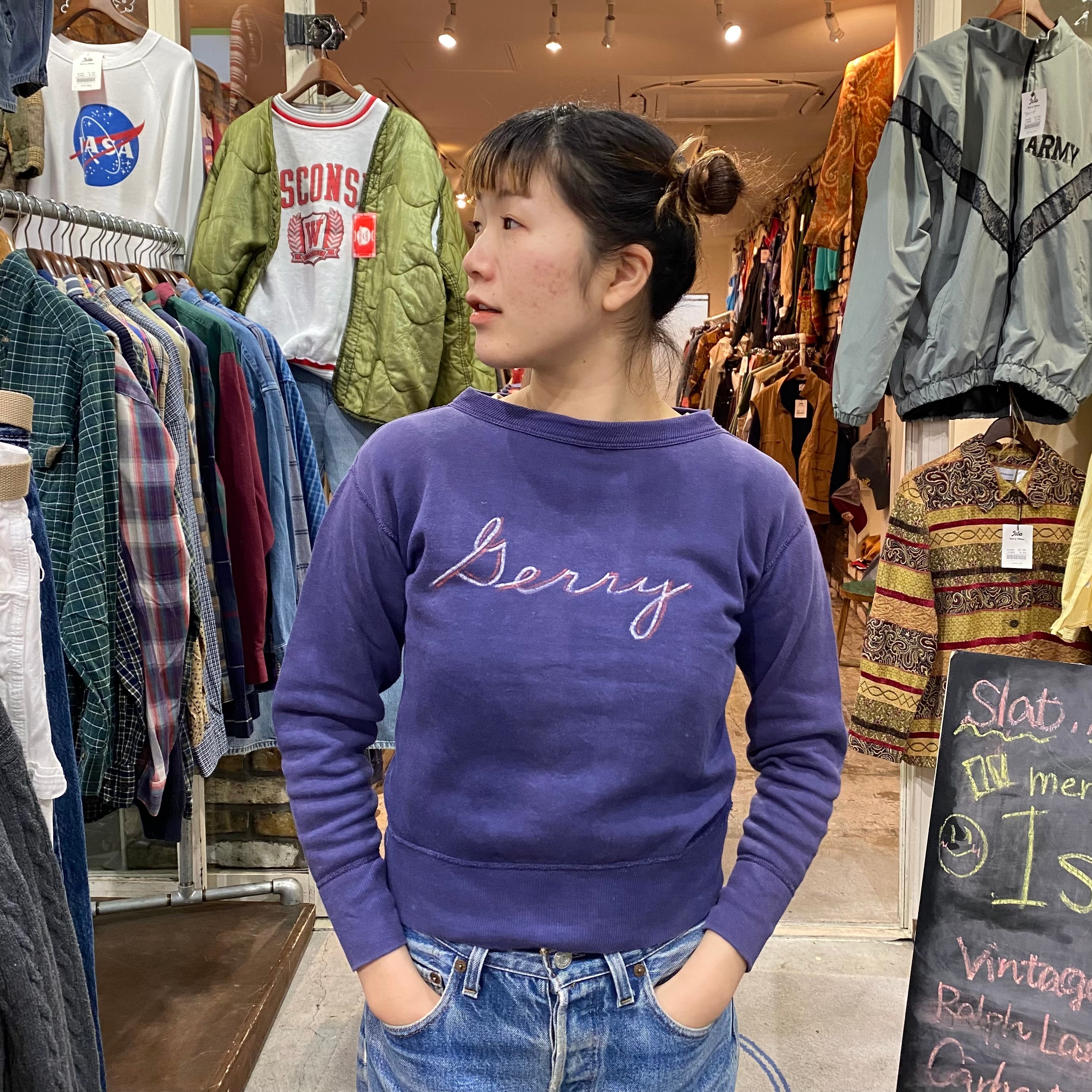 60s vintage sweat ビンスウェ　ハイネック　ペイント