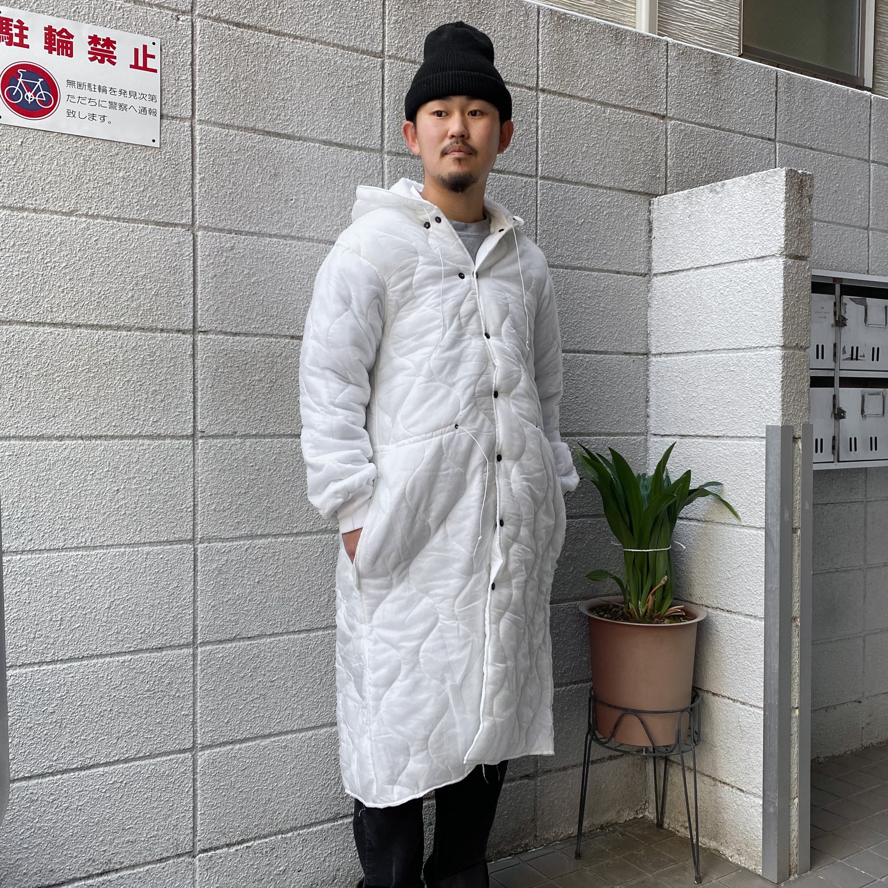 DEADSTOCK 80's US Army Food Inspector's Smock Quilting Liner S / 米軍  フードインスペクター スモック ライナー キルティング 白 ホワイト 古着 ヴィンテージ