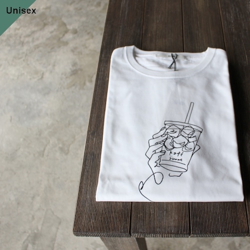 amne 「Kafe」 Print Tee　（White）