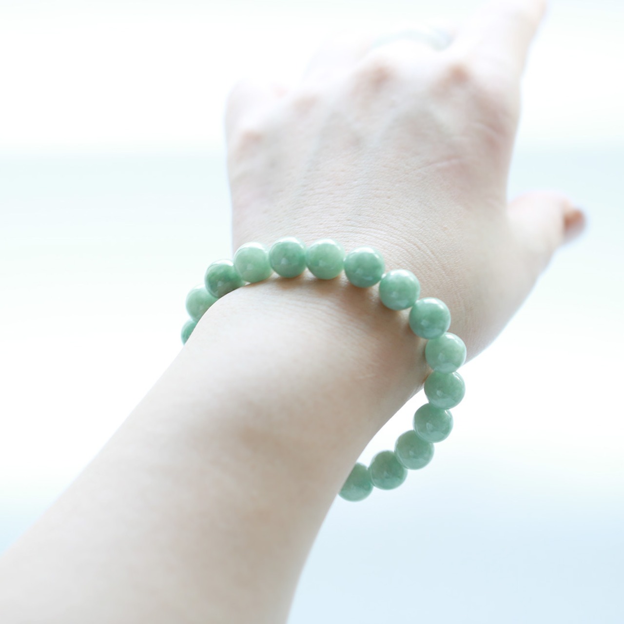 翡翠ブレスレット dusty green A貨翡翠 jd_br1117