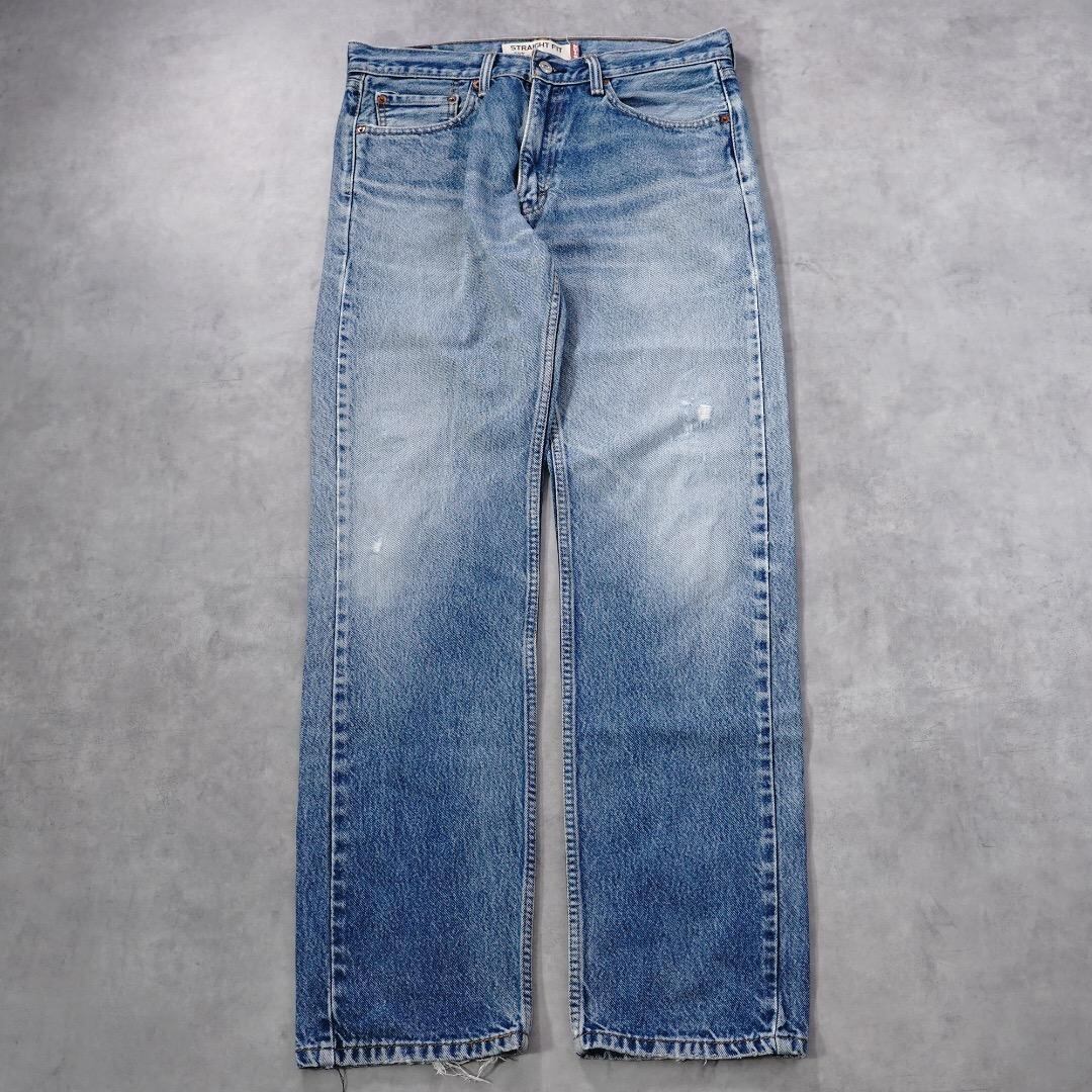 リーバイス505 Levis W34 ブルーデニム 青 ヒゲ 古着 17306